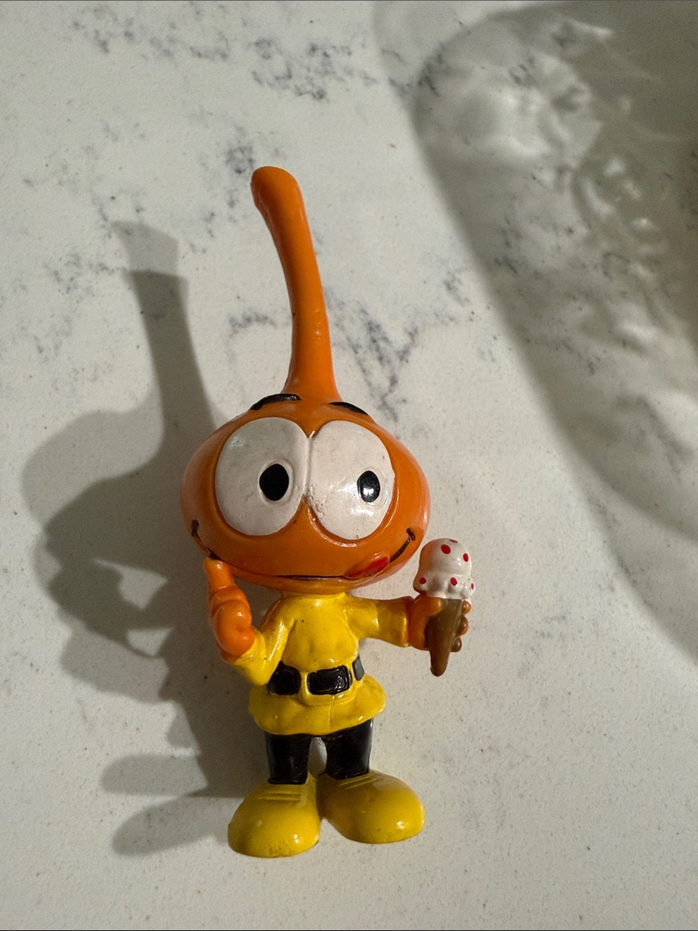 1983 Rare Vintage Snorkle Cartoon Figurine with Ice Cream